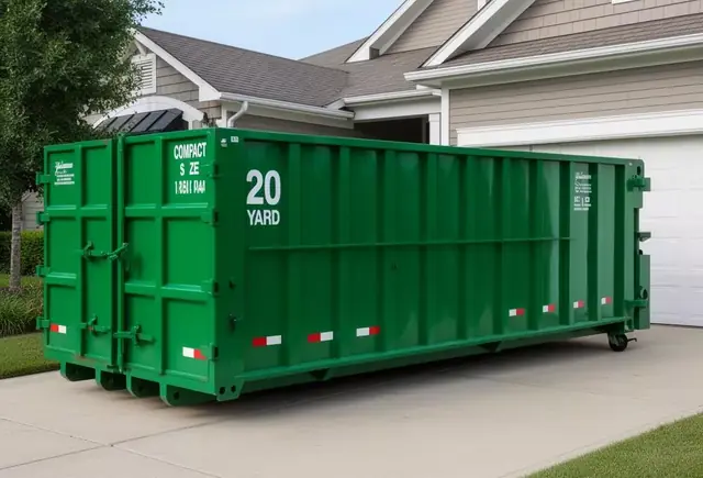 20-yard roll-off dumpster example