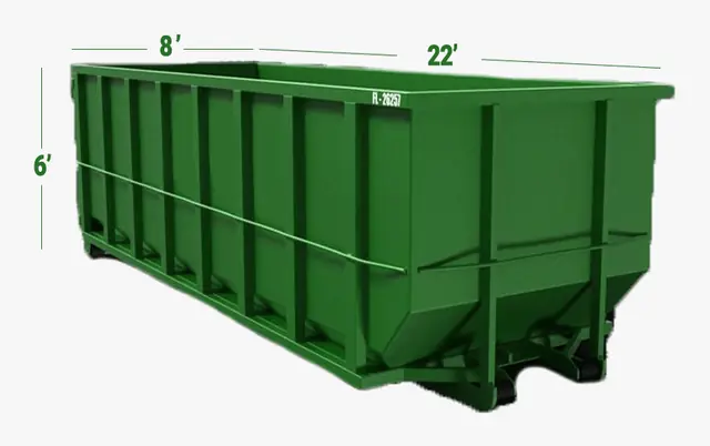 30-yard roll-off dumpster example